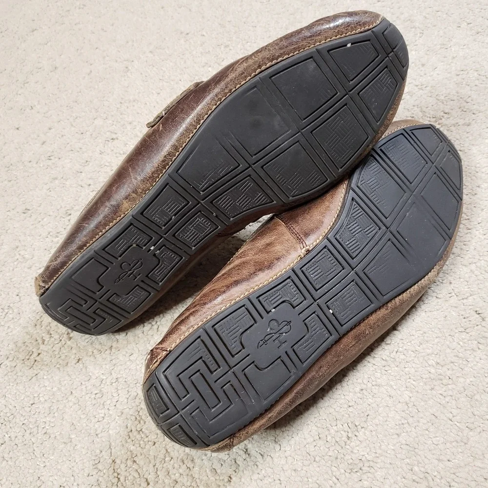COLE HAAN Mens Shoes Size 10.5M Brown Leather Driving Moccasin Loafers Horse Bit
